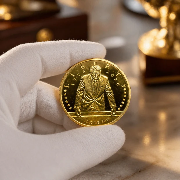 Trump U.S. 250th Anniversary Coin Front View